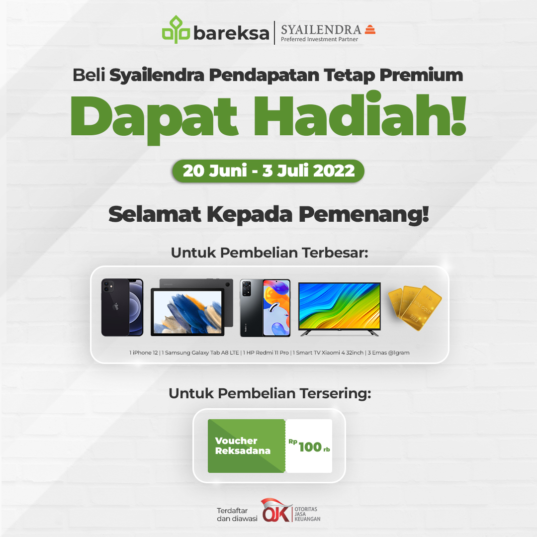 Selamat! Ini Pemenang Promo Syailendra Berhadiah iPhone hingga Reksadana