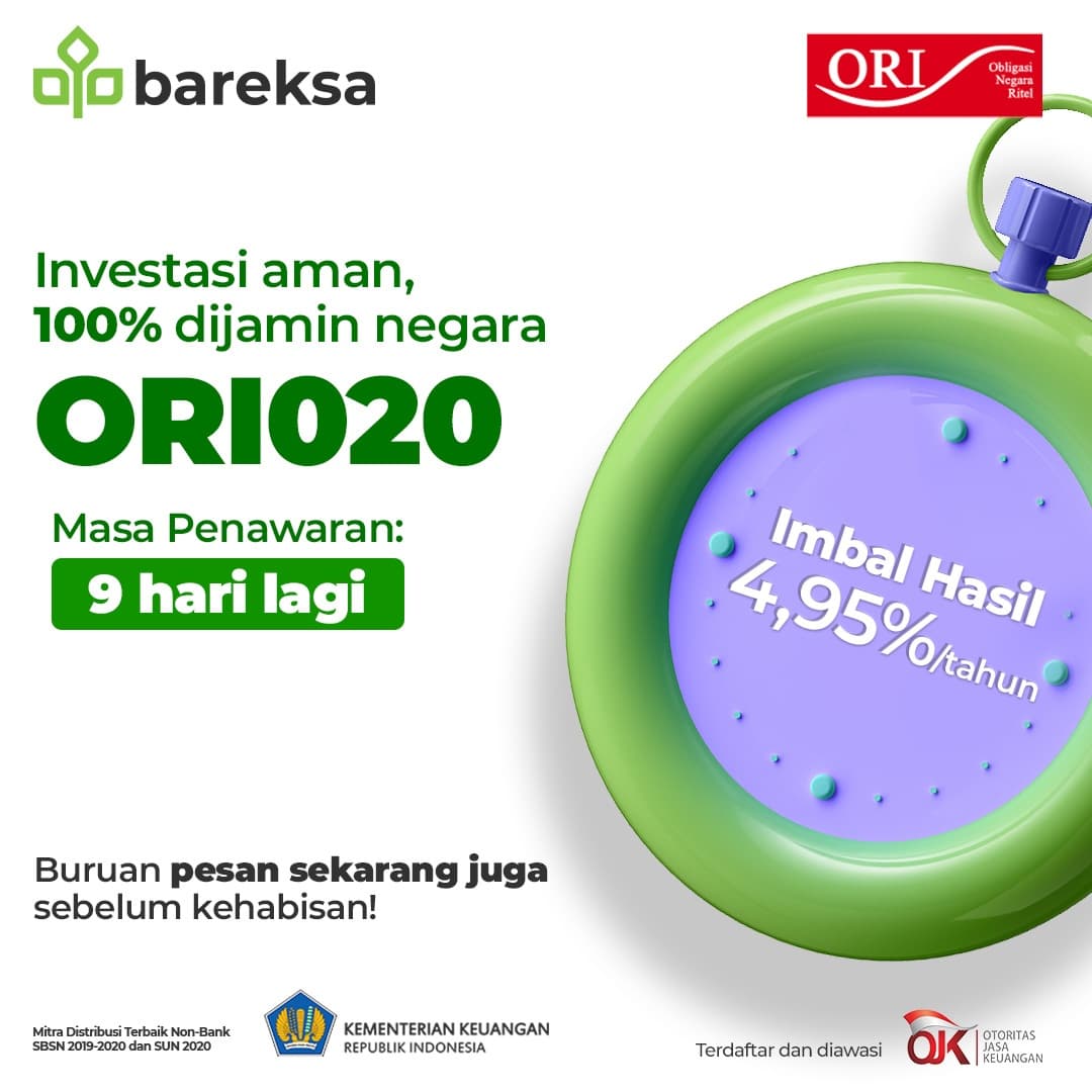 Last Week Deal, Ayo Serbu ORI020 dan Dapatkan Hadiah Voucher Reksadana