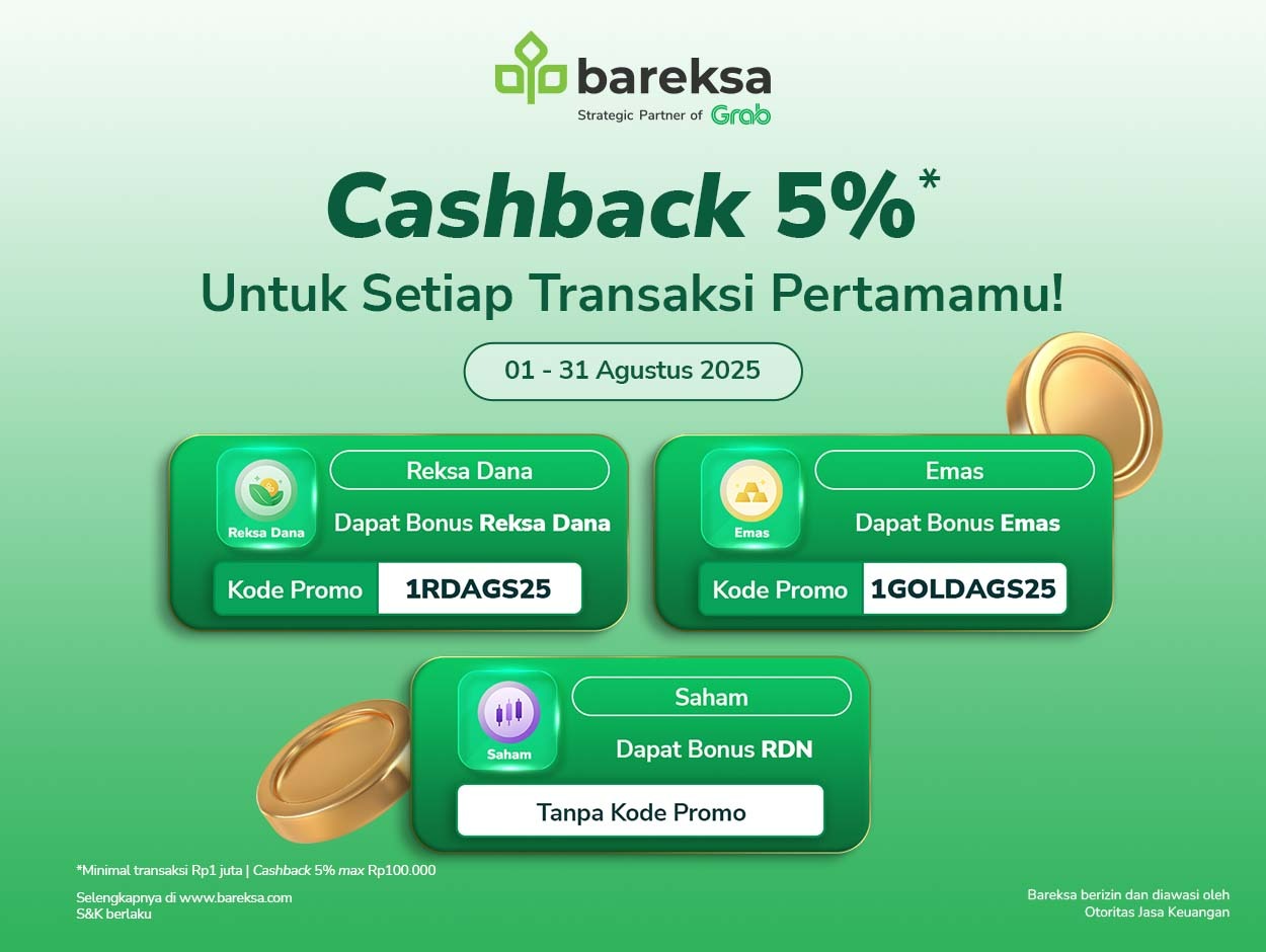 Selamat! Ini Pemenang Promo Transaksi Pertama Emas & Reksadana Agustus Cashback 5%