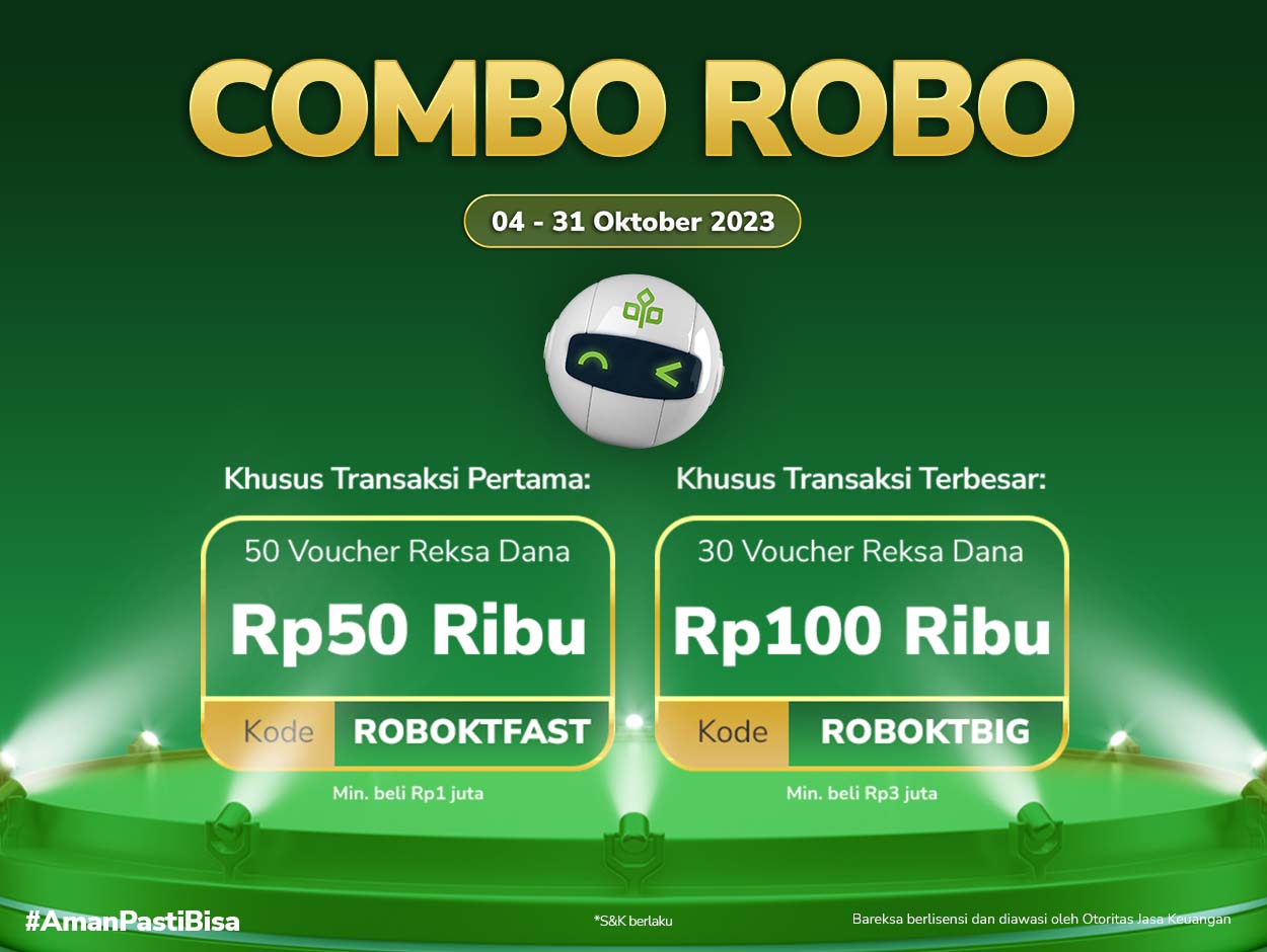 Promo Combo Oktober 2023: Investasi Pakai Bareksa Robo Advisor, Raih Reksadana Rp100 Ribu