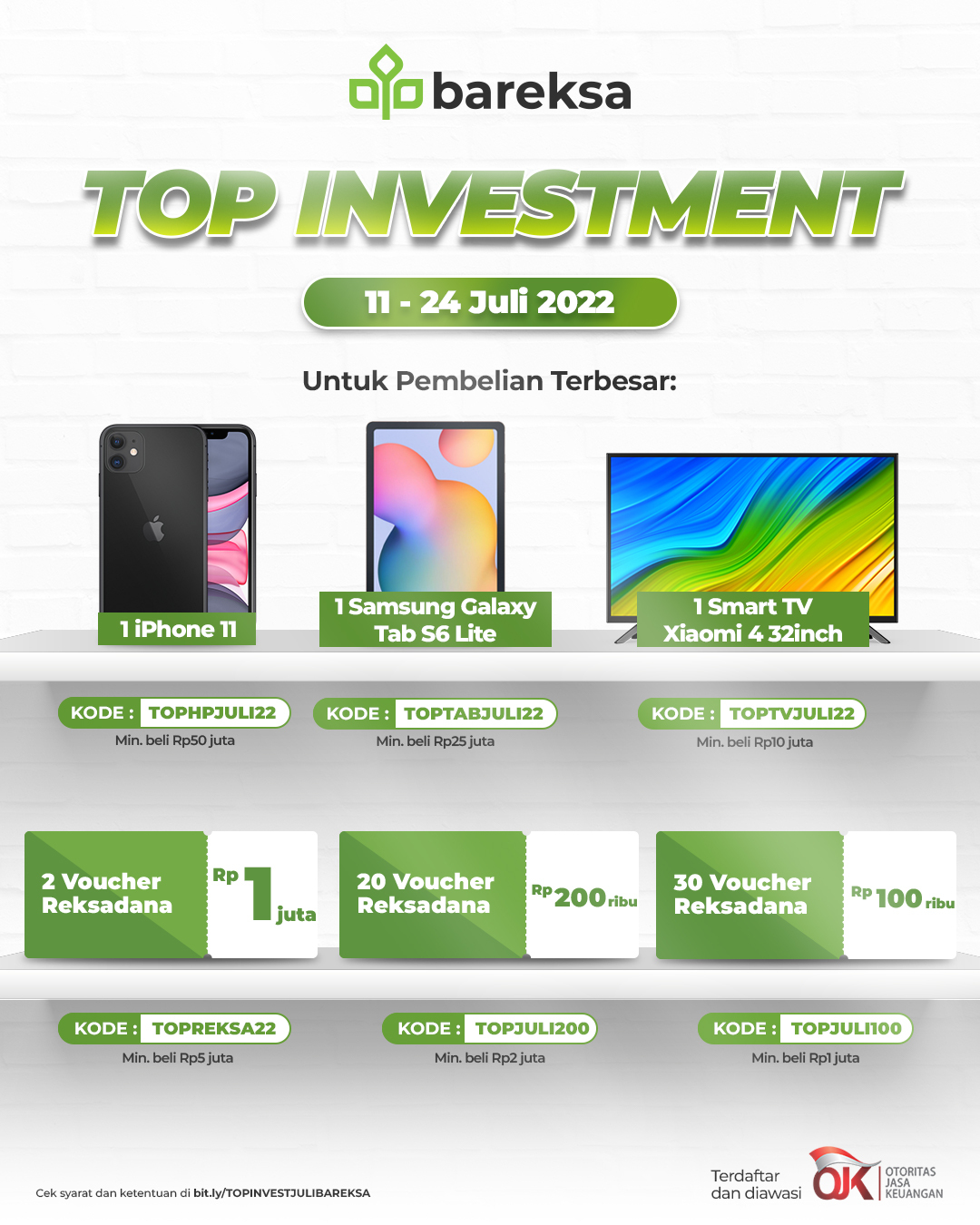 Top Up Investasi Reksadana, Raih Hadiah iPhone hingga Galaxy Tab