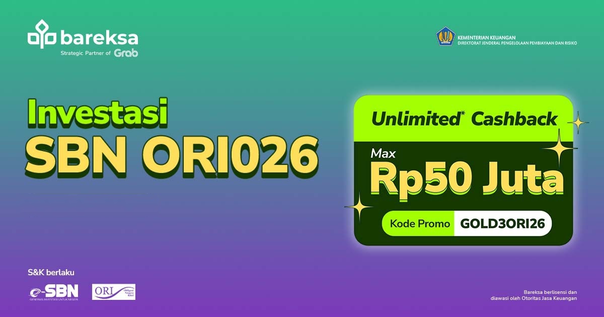 Hadiah Cashback hingga Rp50 Juta Tanpa Kuota, Ayo Beli ORI026 di Bareksa