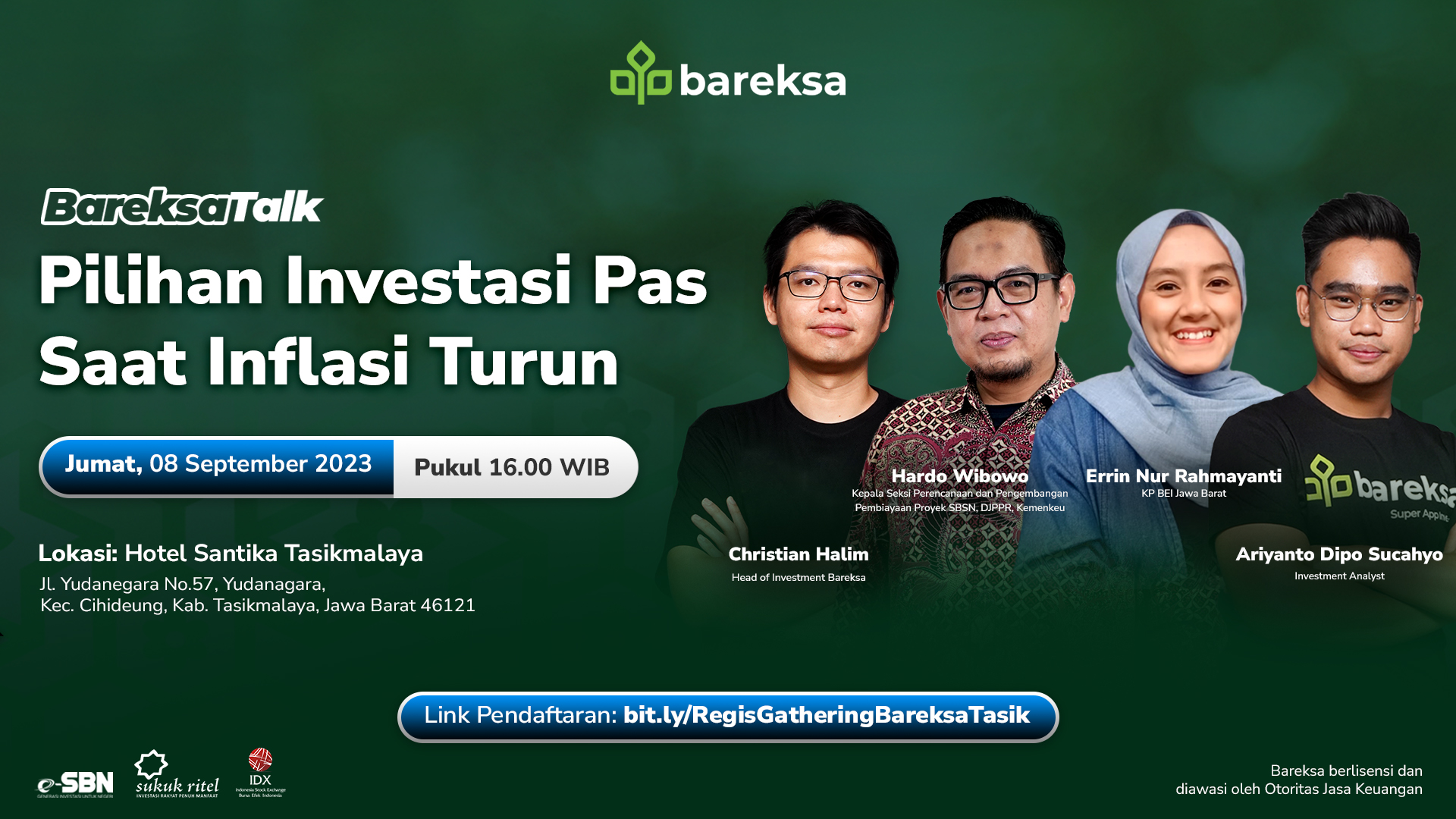 Investor Gathering Tasik: Pilihan Investasi Pas Saat Inflasi Turun, Daftar di Sini