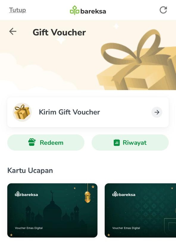 Gift Emas untuk THR Lebaran bisa dikustomisasi