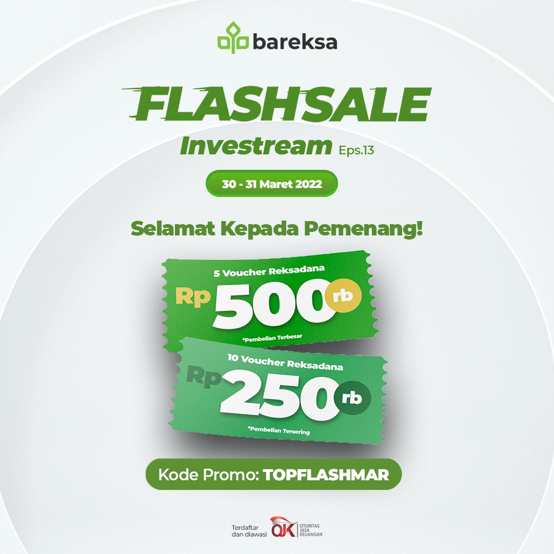 Selamat! Ini Daftar Pemenang Promo Flash Sale Investream Berhadiah Reksadana