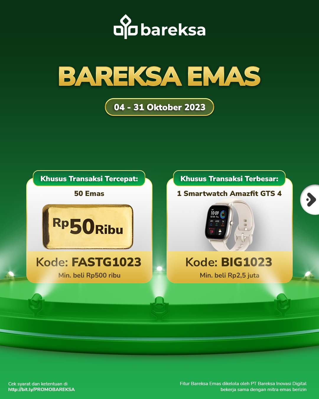 Selamat! Ini Pemenang Promo 10.10 Bareksa Emas Berhadiah Smart Watch dan Voucher Rp50 Ribu