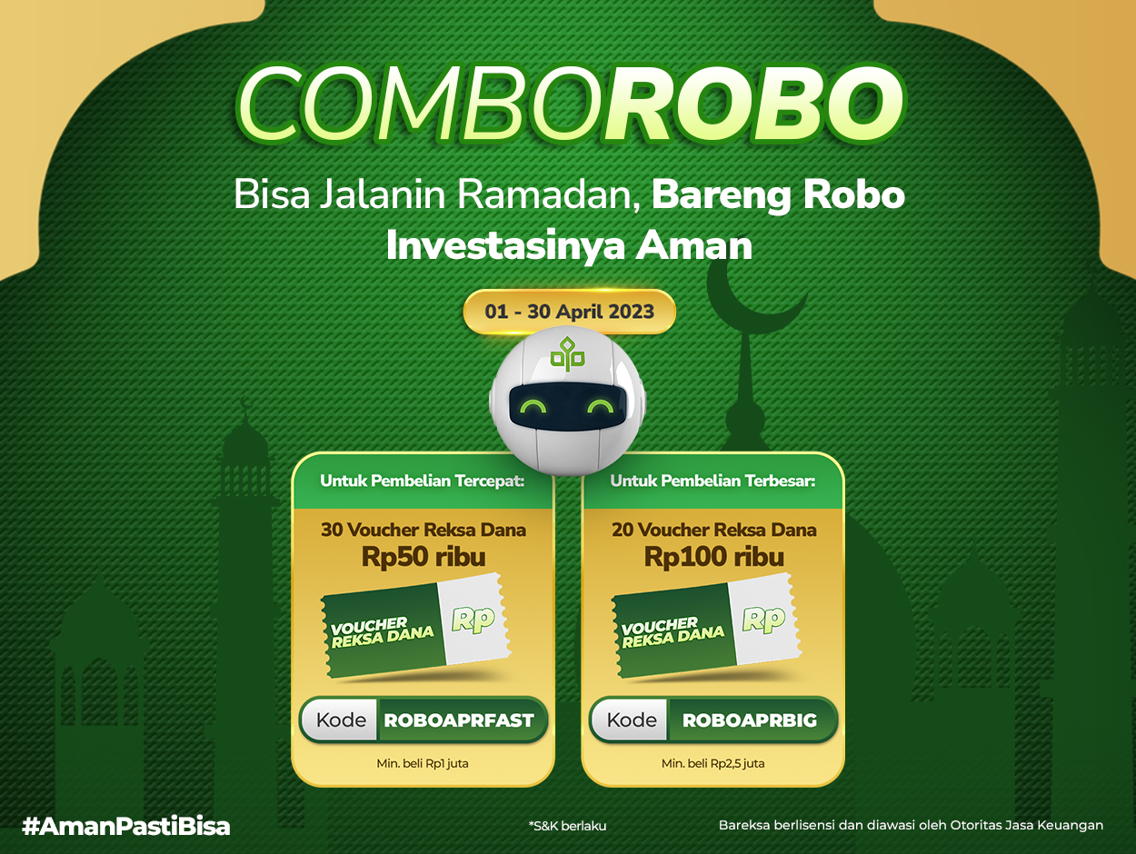 Promo Robo Bareksa, Investasi berhadiah Reksadana hingga Rp100 Ribu