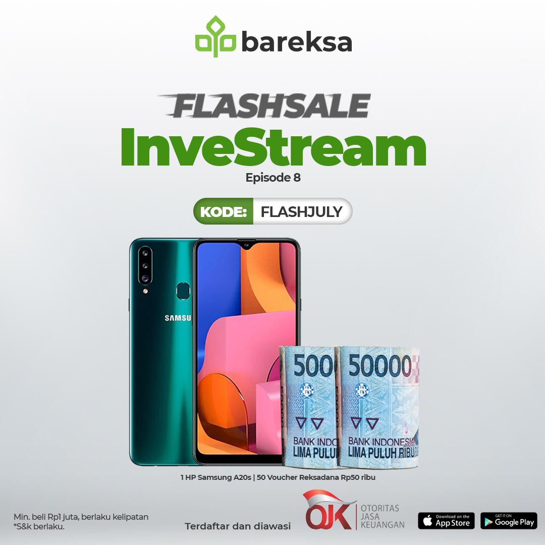 Flash Sale Investream Bareksa, Raih Hadiah Smartphone Hingga Voucher Reksadana