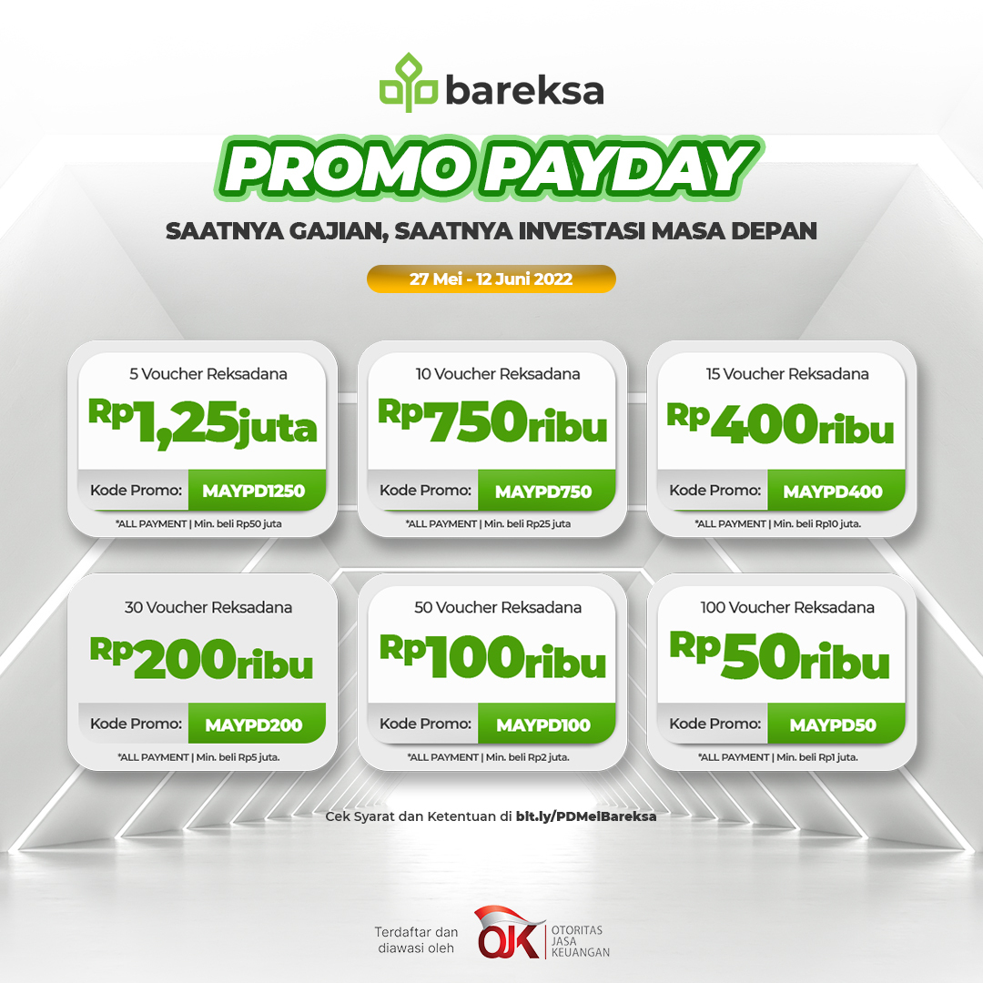 Selamat! Ini Pemenang Promo Payday Mei 2022 Berhadiah Reksadana hingga Rp1,25 Juta