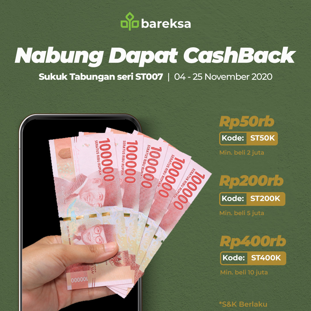 Penawaran ST007 Dibuka, Beli di Bareksa Bisa Raih Reksadana Rp400 Ribu