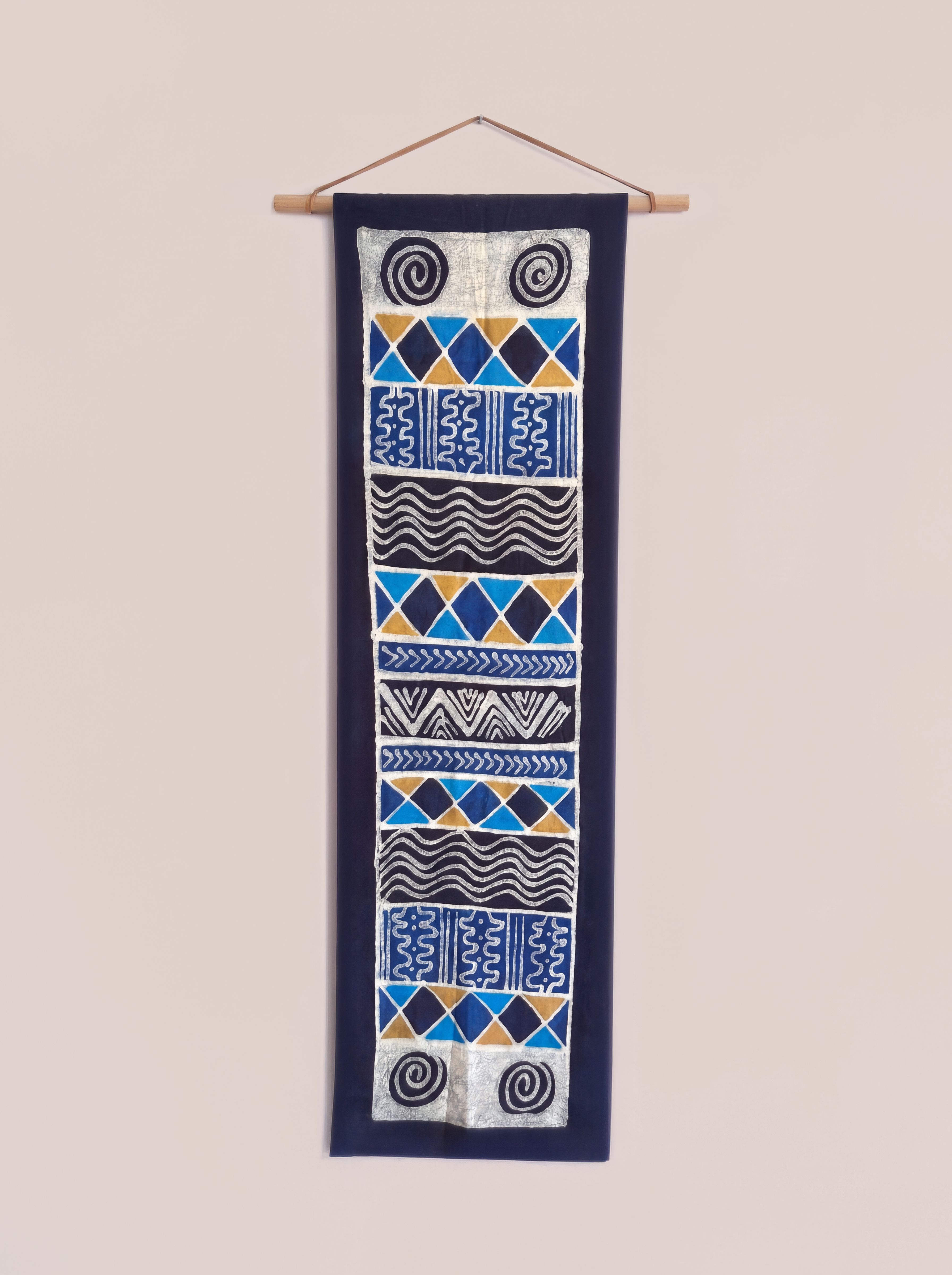 Batik Wall Hanging — Mitambo Indigo Rhythm
