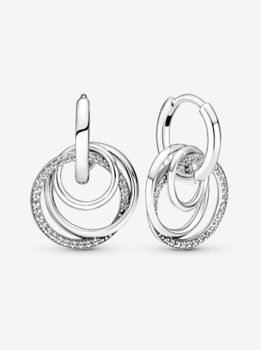 Family Always Encircled Hoop Earrings