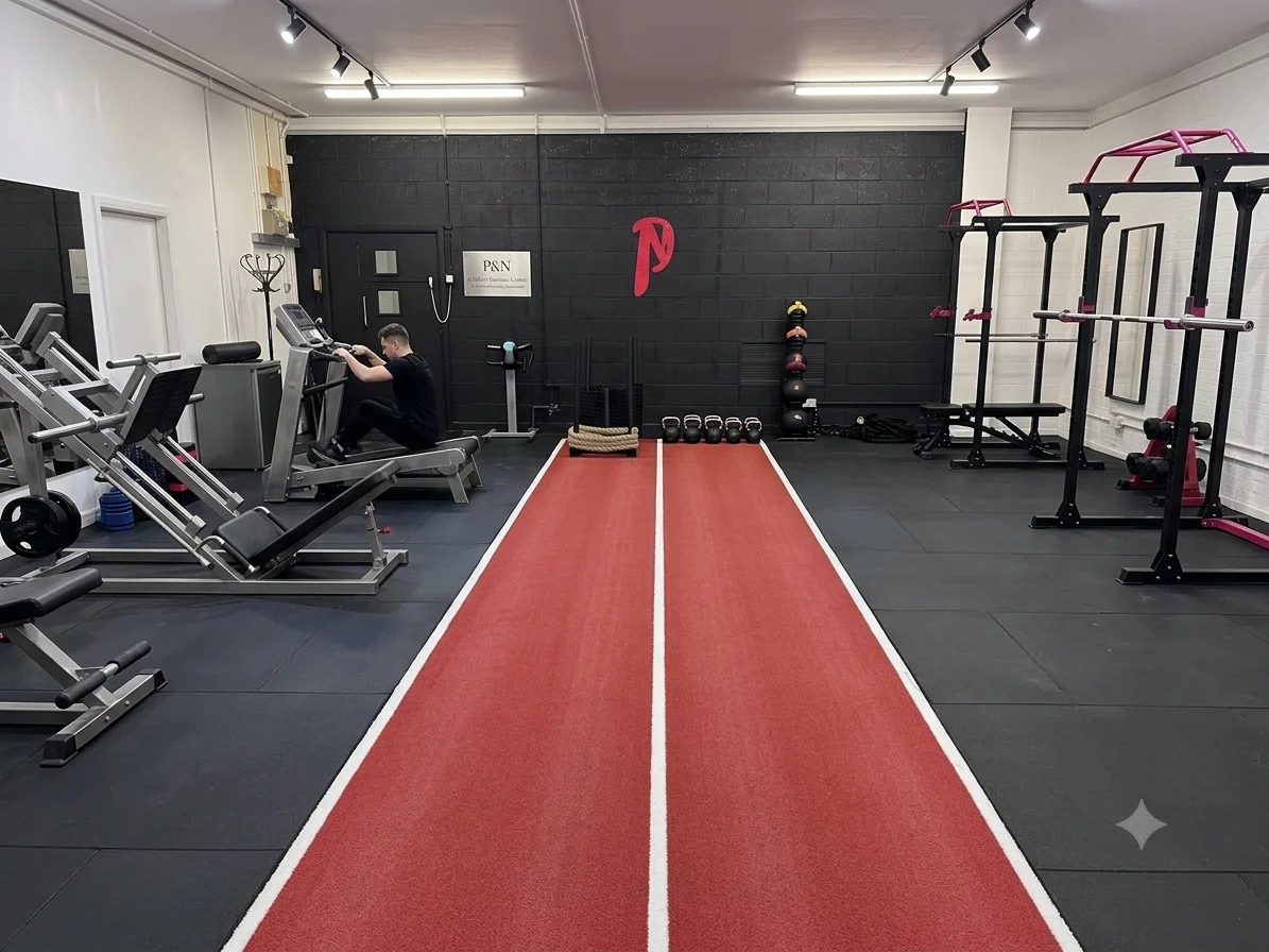 The specialized P&N private gym floor at Falcon Business Centre.