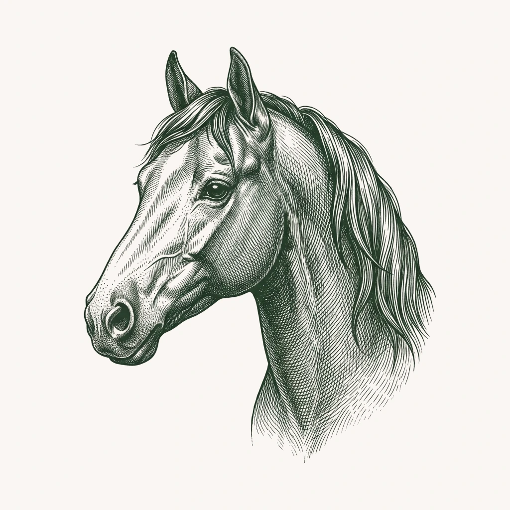 Rycina konia (Equus caballus) - Linia ZAGRODA