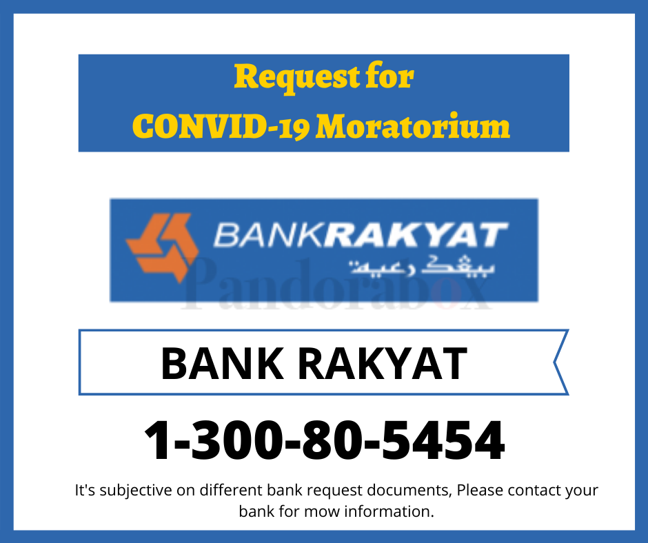 Moratorium irakyat BANK RAKYAT