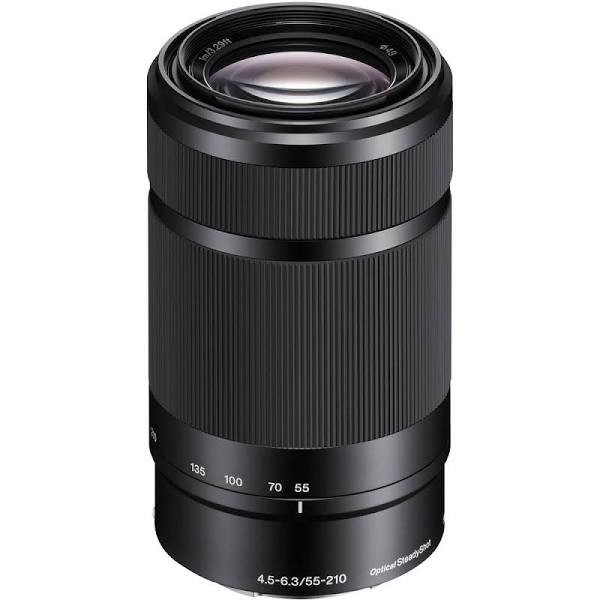 Sony SEL55210 55-210mm F4.5-6.3mm Lenses with HOYA 49mm Filter - Black 