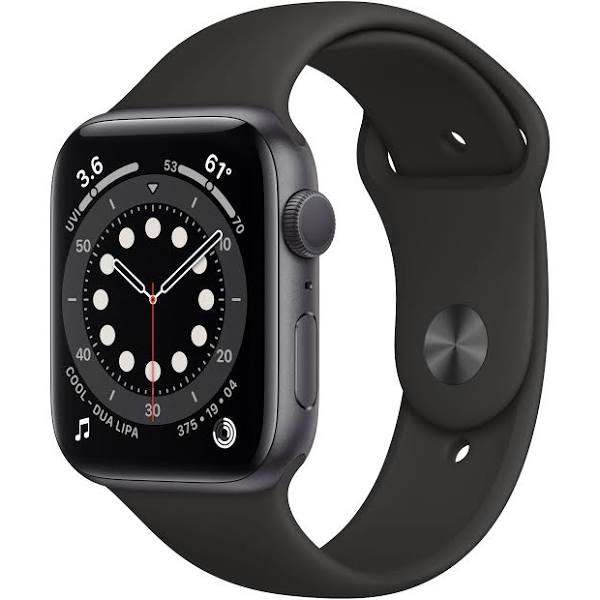 Apple Watch Series 6 (GPS) 44 mm Space Grey/Svart 