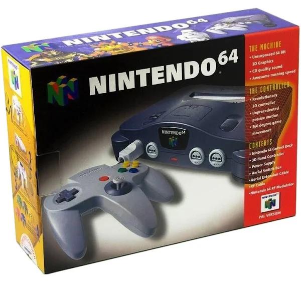 Nintendo 64 basenhet Charcoal Grey original 