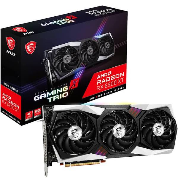 MSI RX 6900 XT GAMING X TRIO 16G videokaart AMD Radeon RX 6900 XT 16 GB GDDR6 