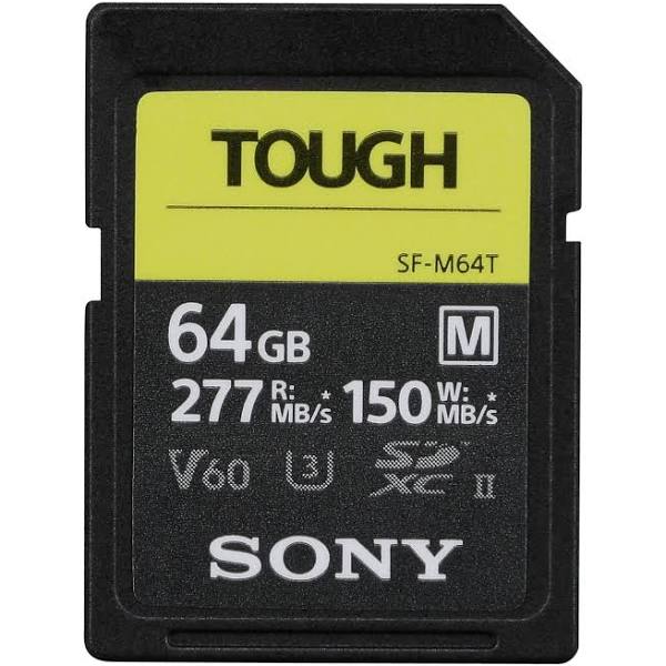 Sony SDXC M-Series Tough 64GB UHS-II U3 V60, 277MB/s 