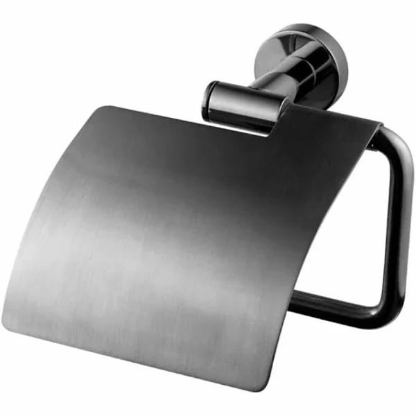 Tapwell TA236 Brushed Black Chrome. Toalettpappershållare med lock 