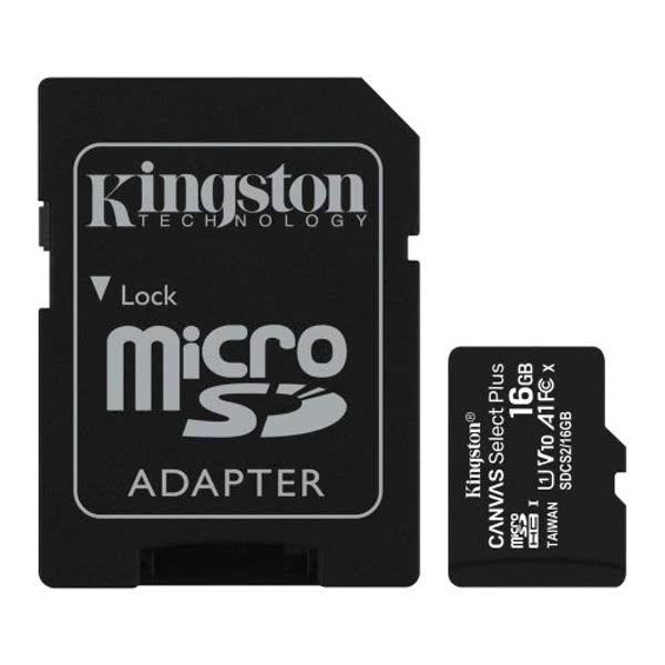 Panprices - Kingston 16GB microSDHC minneskort Canvas Select Plus