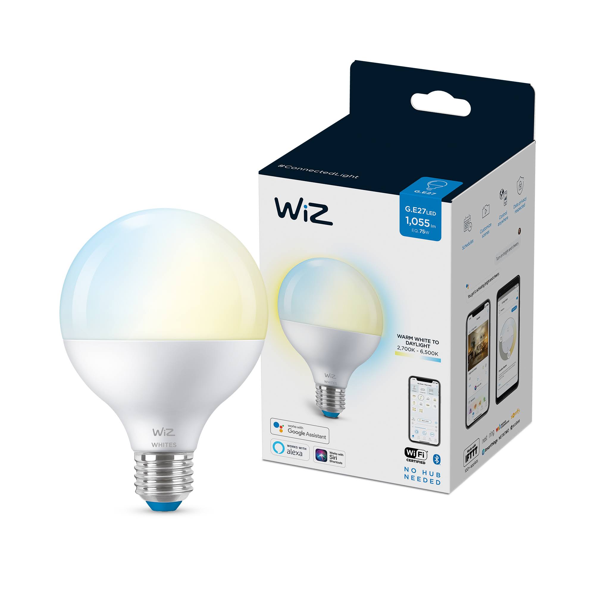 WiZ - G95 Globe E27 Tunable White - Smart Home