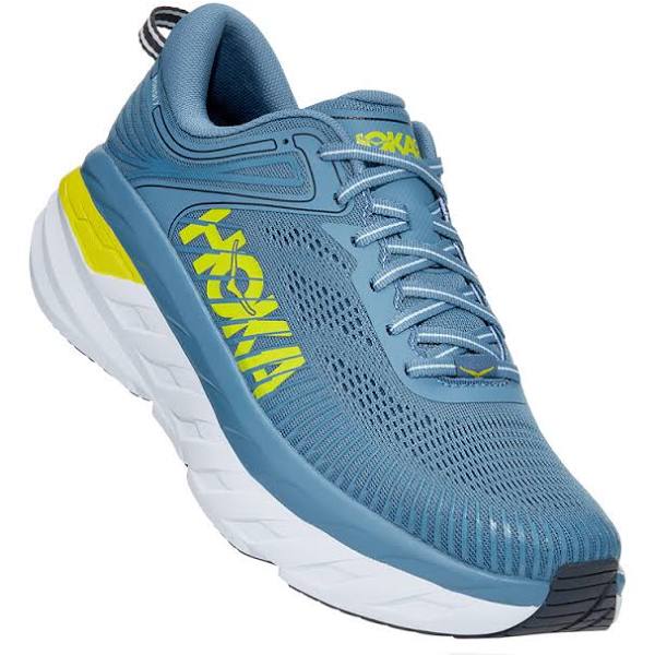 Hoka One One Bondi 7 Running Shoes Blue Yellow - 42 