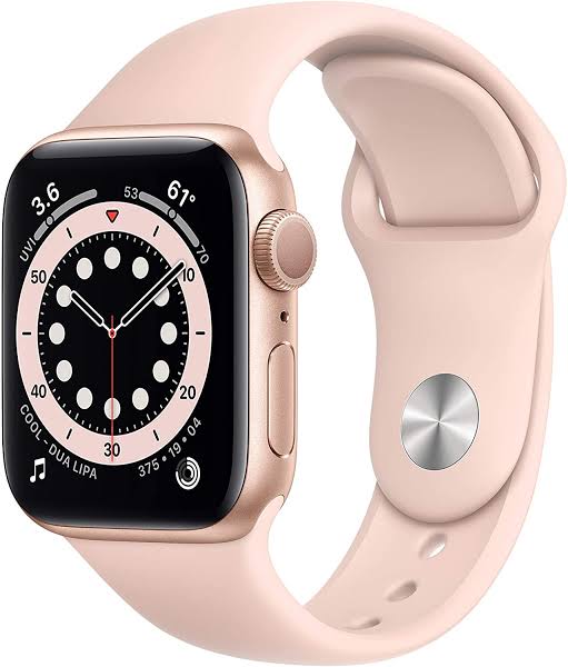 Apple Watch Series 6 GPS - 40mm Gold Aluminum Case with Pink Sand... 