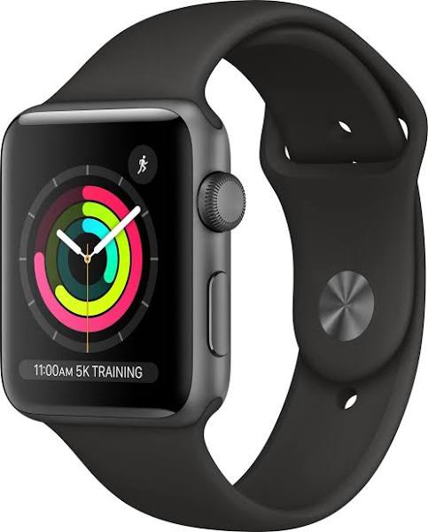 Apple Watch Series 3 (GPS) 42 mm Space grey/Svart 