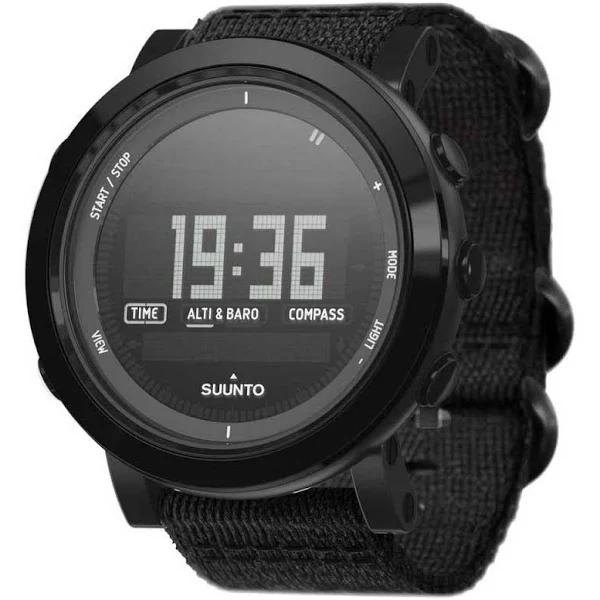 Suunto Essential Ceramic All Black Textile Outdoor Watch (SS022438000) 