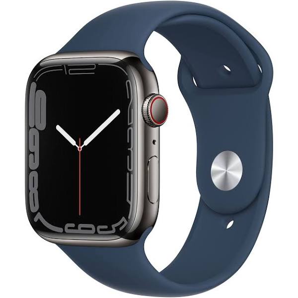 Apple Watch Series 7 Sportband Stål Grafit/Blå Abyss blue 41 mm