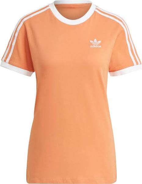 Adidas Originals adicolour three stripe t-shirt in hazy copper-Orange 