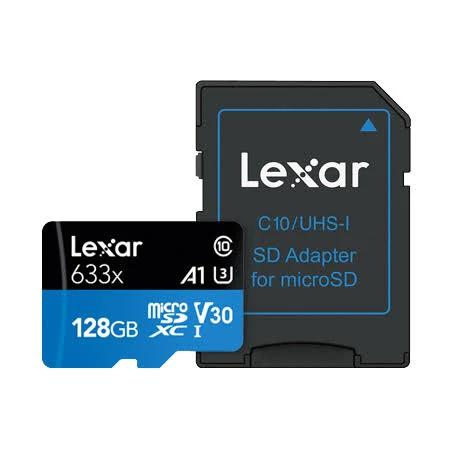 Lexar High Performance 633x microSDXC UHS-I Card with Adapter 128GB 