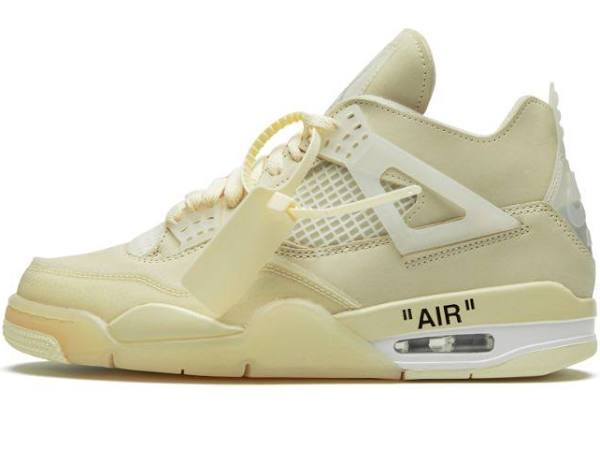 Nike Womens Air Jordan 4 Retro OFF-White - Sail WMNS Basketball Shoes/Sneakers CV9388-100 (EU Size 44)