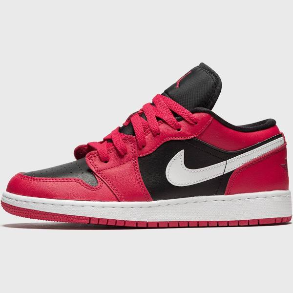 Jordan Kids Air Jordan 1 Low GS Black / Very Berry Shoes - Size 7Y