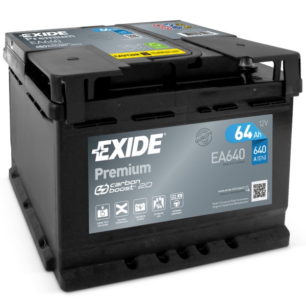 Exide Premium Carbon Boost EA640 64Ah 640A/EN