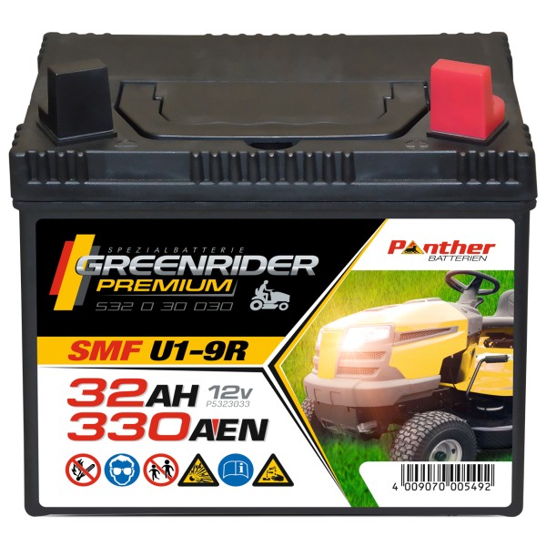 Motorradbatterie 532030033 U1-9R 12 V 32 Ah 330 A/EN gefüllt