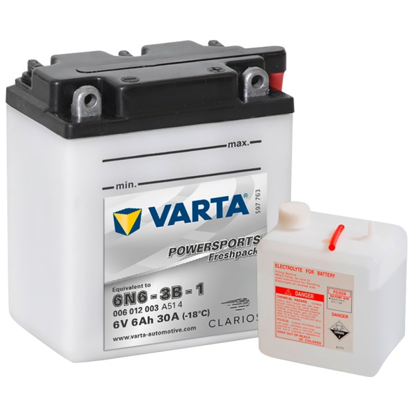 Varta POWERSPORTS Fresh Pack 6V 6Ah 6N6-3B-1