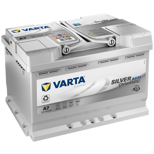 VARTA Start-Stop Plus A7 12V 70Ah 760 A/EN gefüllt ersetzt E39