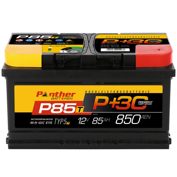 P+30% T-Line 12V 85 Ah 850A/EN gefüllt