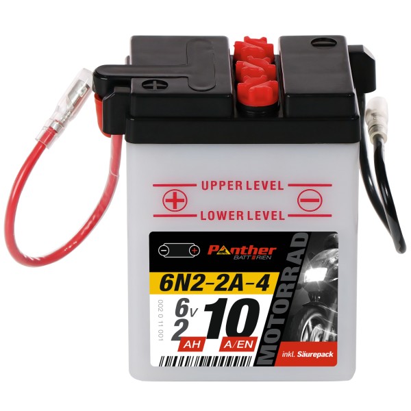 Motorradbatterie 00211 6V 2Ah 6N-2A-4