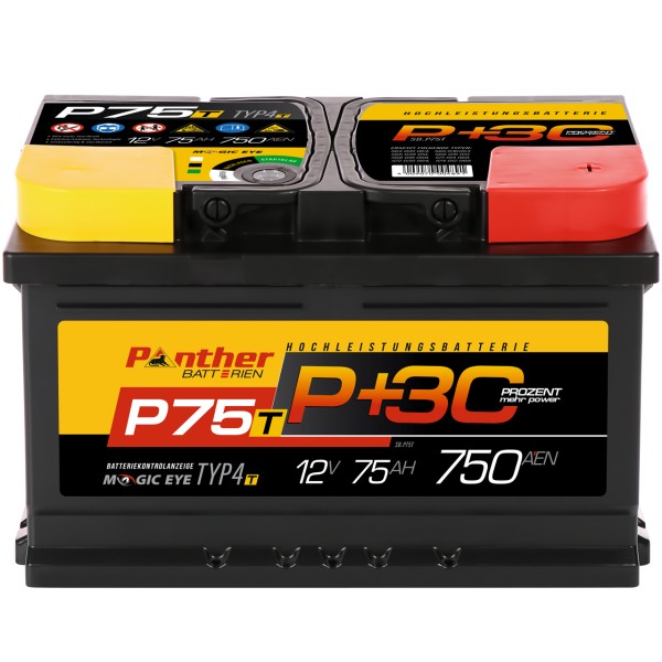 P+30% T-Line 12V 75Ah 750A/EN gefüllt