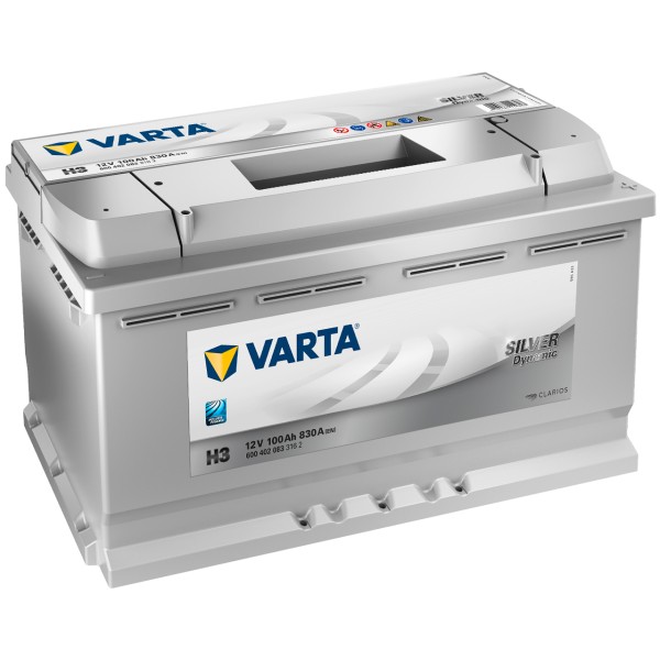 VARTA SILVER dynamic H3 12V 100Ah 830 A/EN gefüllt