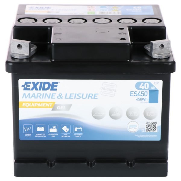 Bleigelbatterie Exide ES450 (G40) 12V 40Ah 280A/EN