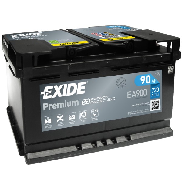 Exide Premium Carbon Boost EA900 90Ah 720A/EN