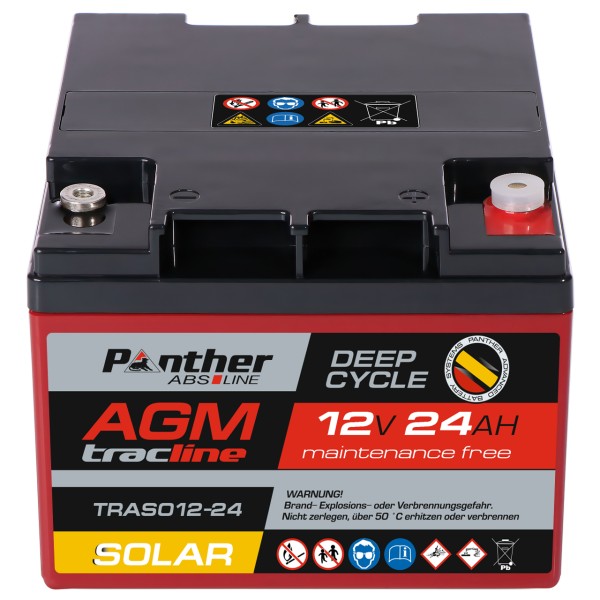 AGM-DC-Batterie SOLAR 12V 24 Ah (20HR)