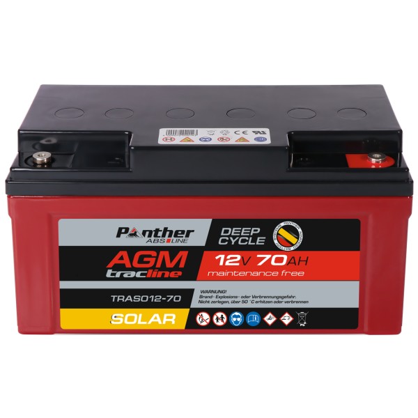 AGM-DC-Batterie SOLAR 12V 70 Ah (20HR)