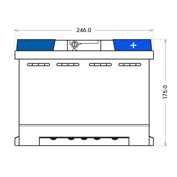 Hochleistungsbatterie IIIT 12V 65Ah 570 A/EN gefüllt