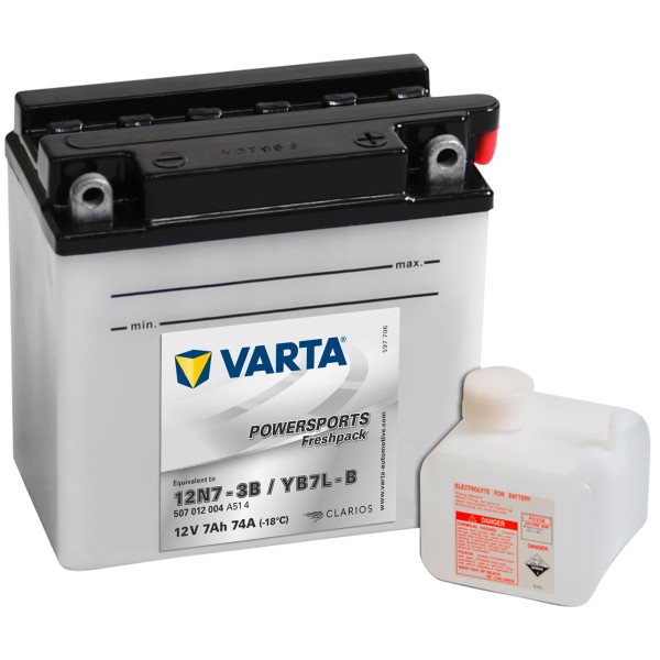 Varta POWERSPORTS Fresh Pack 12V 7Ah 12N7-3B YB7L-B